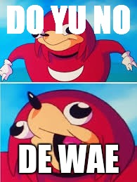 Knuckles | DO YU NO; DE WAE | image tagged in knuckles | made w/ Imgflip meme maker