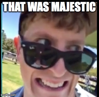  THAT WAS MAJESTIC | image tagged in memes | made w/ Imgflip meme maker