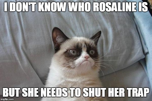 I DON'T KNOW WHO ROSALINE IS BUT SHE NEEDS TO SHUT HER TRAP | made w/ Imgflip meme maker