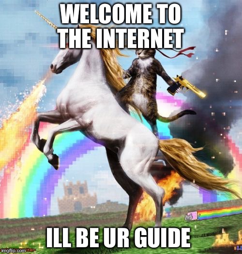 Welcome To The Internets Meme | WELCOME TO THE INTERNET; ILL BE UR GUIDE | image tagged in memes,welcome to the internets | made w/ Imgflip meme maker