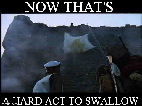 NOW THAT'S A HARD ACT TO SWALLOW | made w/ Imgflip meme maker
