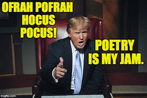 OFRAH POFRAH HOCUS POCUS! POETRY IS MY JAM. | made w/ Imgflip meme maker
