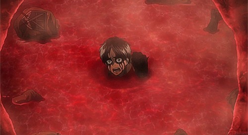 High Quality Eren swimming in blood Blank Meme Template
