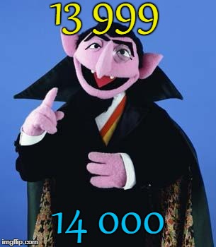 13 999 14 000 | made w/ Imgflip meme maker