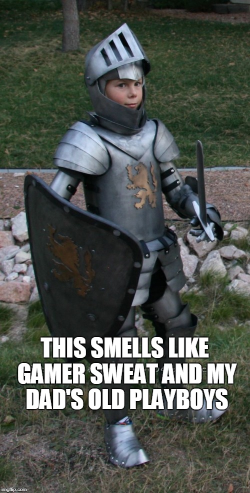 THIS SMELLS LIKE GAMER SWEAT AND MY DAD'S OLD PLAYBOYS | made w/ Imgflip meme maker