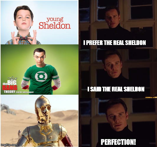 Perfection | I PREFER THE REAL SHELDON; I SAID THE REAL SHELDON; PERFECTION! | image tagged in perfection | made w/ Imgflip meme maker