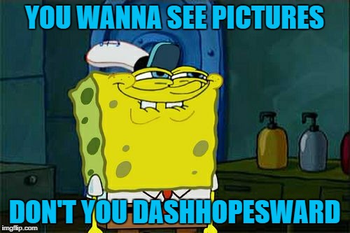 Don't You Squidward Meme | YOU WANNA SEE PICTURES DON'T YOU DASHHOPESWARD | image tagged in memes,dont you squidward | made w/ Imgflip meme maker