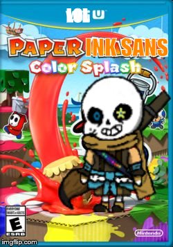 Paper INK SANS | LOL; INK SANS | image tagged in paper mario,ink sans,i dont like ink sans,i dont lke paper mario,lol | made w/ Imgflip meme maker