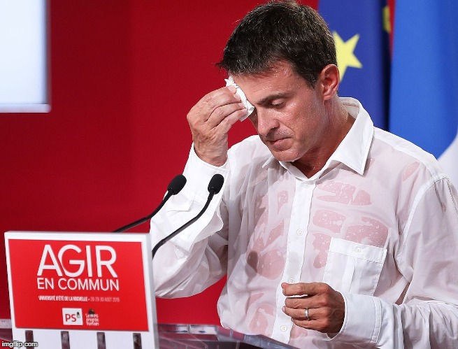 Sweating valls | image tagged in politics | made w/ Imgflip meme maker