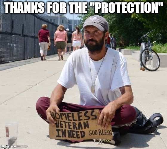 Give Rich Folks Money Instead | THANKS FOR THE "PROTECTION" | image tagged in give rich folks money instead | made w/ Imgflip meme maker