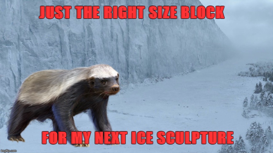 JUST THE RIGHT SIZE BLOCK FOR MY NEXT ICE SCULPTURE | made w/ Imgflip meme maker