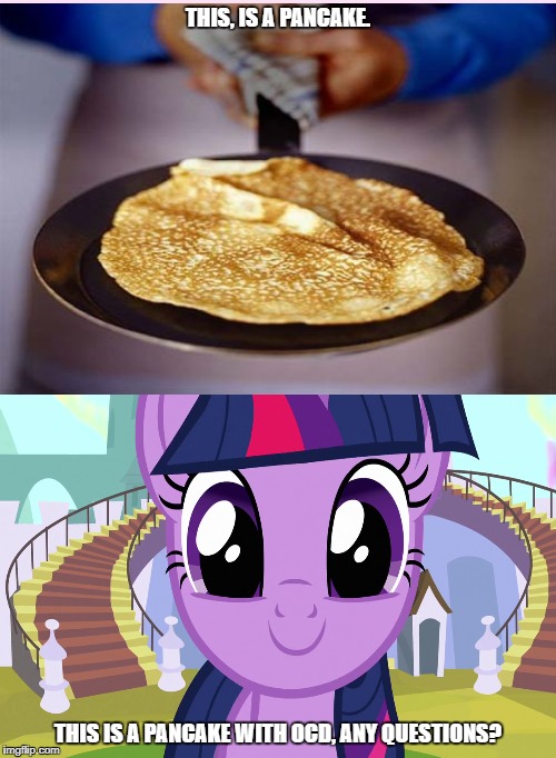 THIS, IS A PANCAKE. THIS IS A PANCAKE WITH OCD, ANY QUESTIONS? | made w/ Imgflip meme maker