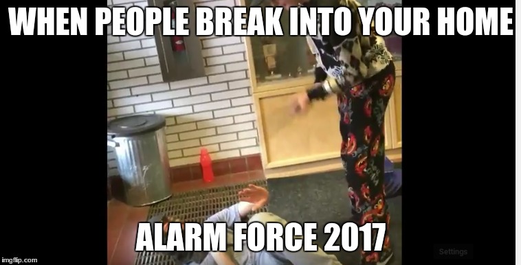 alarm force commercial 2017 | WHEN PEOPLE BREAK INTO YOUR HOME; ALARM FORCE 2017 | image tagged in memes | made w/ Imgflip meme maker