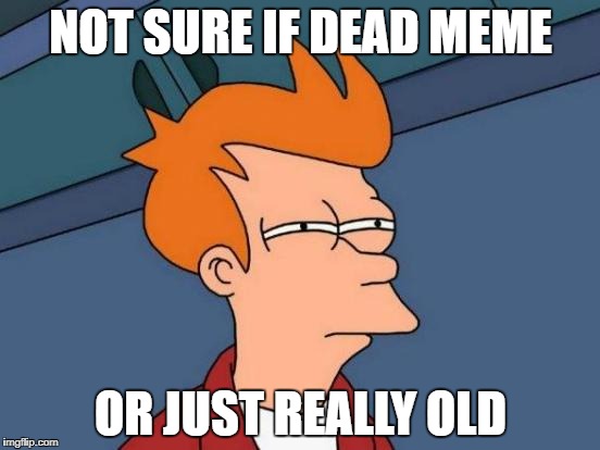 Futurama Fry Meme | NOT SURE IF DEAD MEME; OR JUST REALLY OLD | image tagged in memes,futurama fry | made w/ Imgflip meme maker