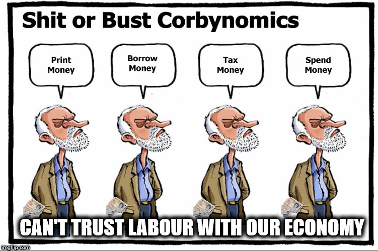 Sh*t or Bust Corbynomics | CAN'T TRUST LABOUR WITH OUR ECONOMY | image tagged in labour economy,labour economic,vote corbyn,mcdonnell,corbyn eww,can't trust labour | made w/ Imgflip meme maker