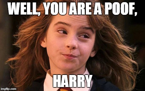 WELL, YOU ARE A POOF, HARRY | made w/ Imgflip meme maker