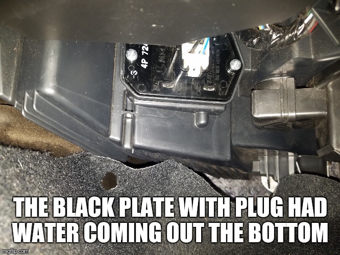 THE BLACK PLATE WITH PLUG HAD WATER COMING OUT THE BOTTOM | made w/ Imgflip meme maker