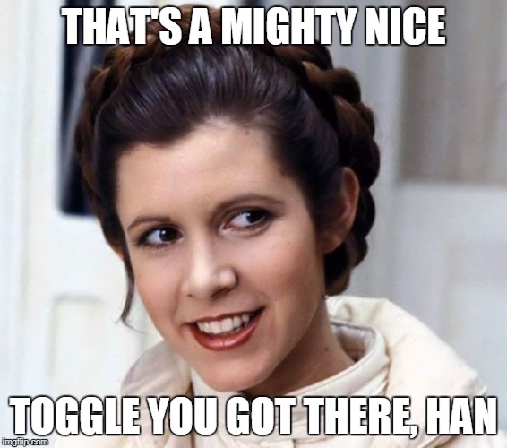 THAT'S A MIGHTY NICE TOGGLE YOU GOT THERE, HAN | made w/ Imgflip meme maker