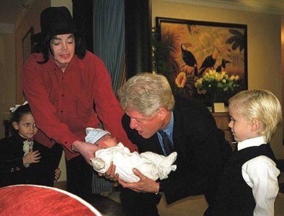 Gangbang MJ and Clinton plus baby Blank Meme Template