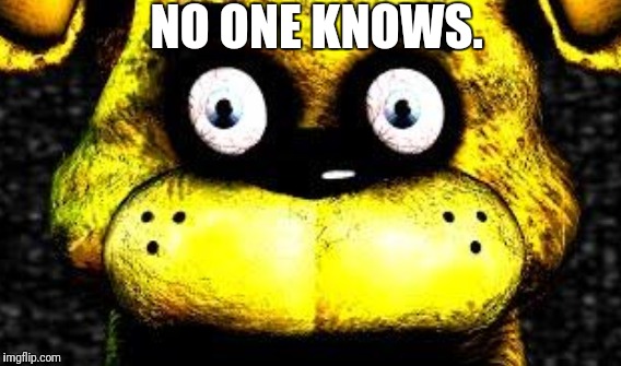 NO ONE KNOWS. | made w/ Imgflip meme maker