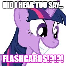 Flashcards?! | DID I HEAR YOU SAY... FLASHCARDS!?!?! | image tagged in mlp meme | made w/ Imgflip meme maker