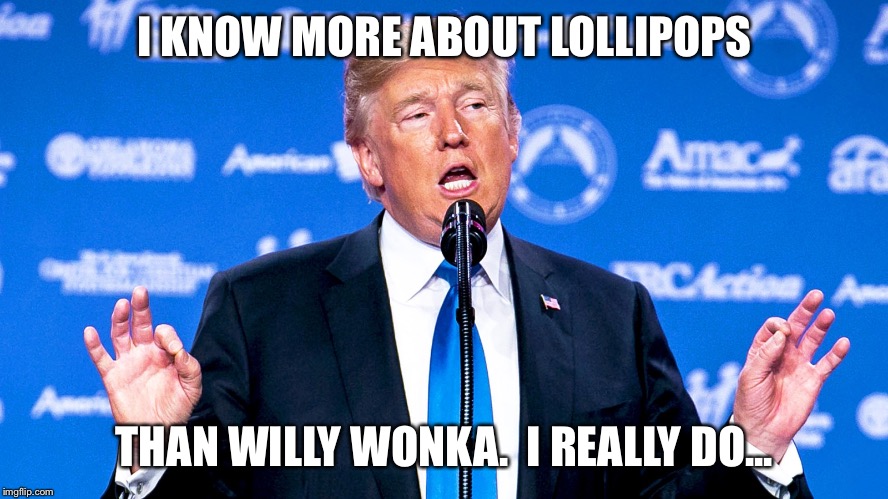 I KNOW MORE ABOUT LOLLIPOPS THAN WILLY WONKA.  I REALLY DO... | made w/ Imgflip meme maker