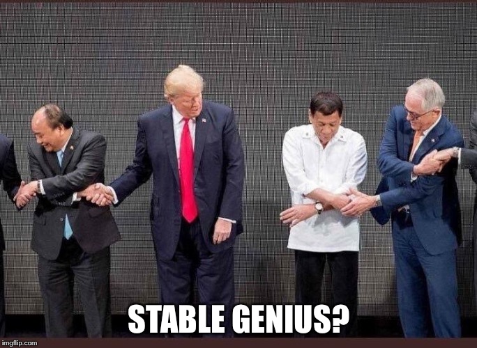 Trump | STABLE GENIUS? | image tagged in genius | made w/ Imgflip meme maker