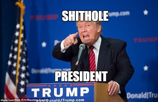 Shithole President | SHITHOLE; PRESIDENT | image tagged in shithole president | made w/ Imgflip meme maker