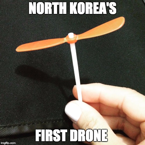 First Drone | NORTH KOREA'S; FIRST DRONE | image tagged in first drone | made w/ Imgflip meme maker