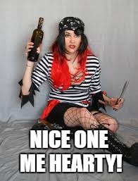 NICE ONE ME HEARTY! | made w/ Imgflip meme maker