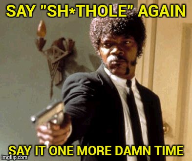 Aww , you learned a new word ! | SAY "SH*THOLE" AGAIN; SAY IT ONE MORE DAMN TIME | image tagged in memes,say that again i dare you,donald trump,educational,breaking news | made w/ Imgflip meme maker