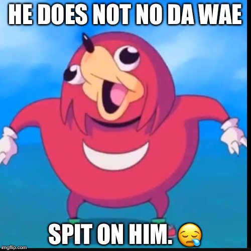 Do you know the way? | HE DOES NOT NO DA WAE; SPIT ON HIM. 😪 | image tagged in do you know the way | made w/ Imgflip meme maker