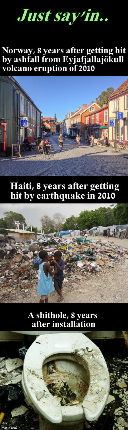 image tagged in just say'in,trump,haiti,norway,shthole | made w/ Imgflip meme maker