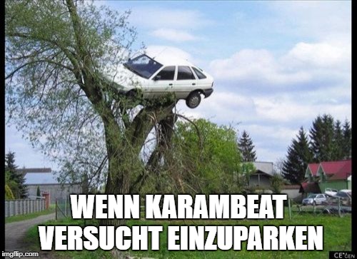 Secure Parking Meme | WENN KARAMBEAT VERSUCHT EINZUPARKEN | image tagged in memes,secure parking | made w/ Imgflip meme maker