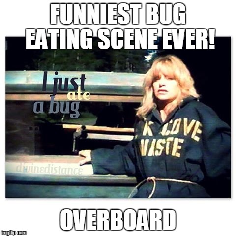 FUNNIEST BUG EATING SCENE EVER! OVERBOARD | made w/ Imgflip meme maker