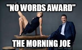 "NO WORDS AWARD"; THE MORNING JOE | image tagged in dave scheer | made w/ Imgflip meme maker