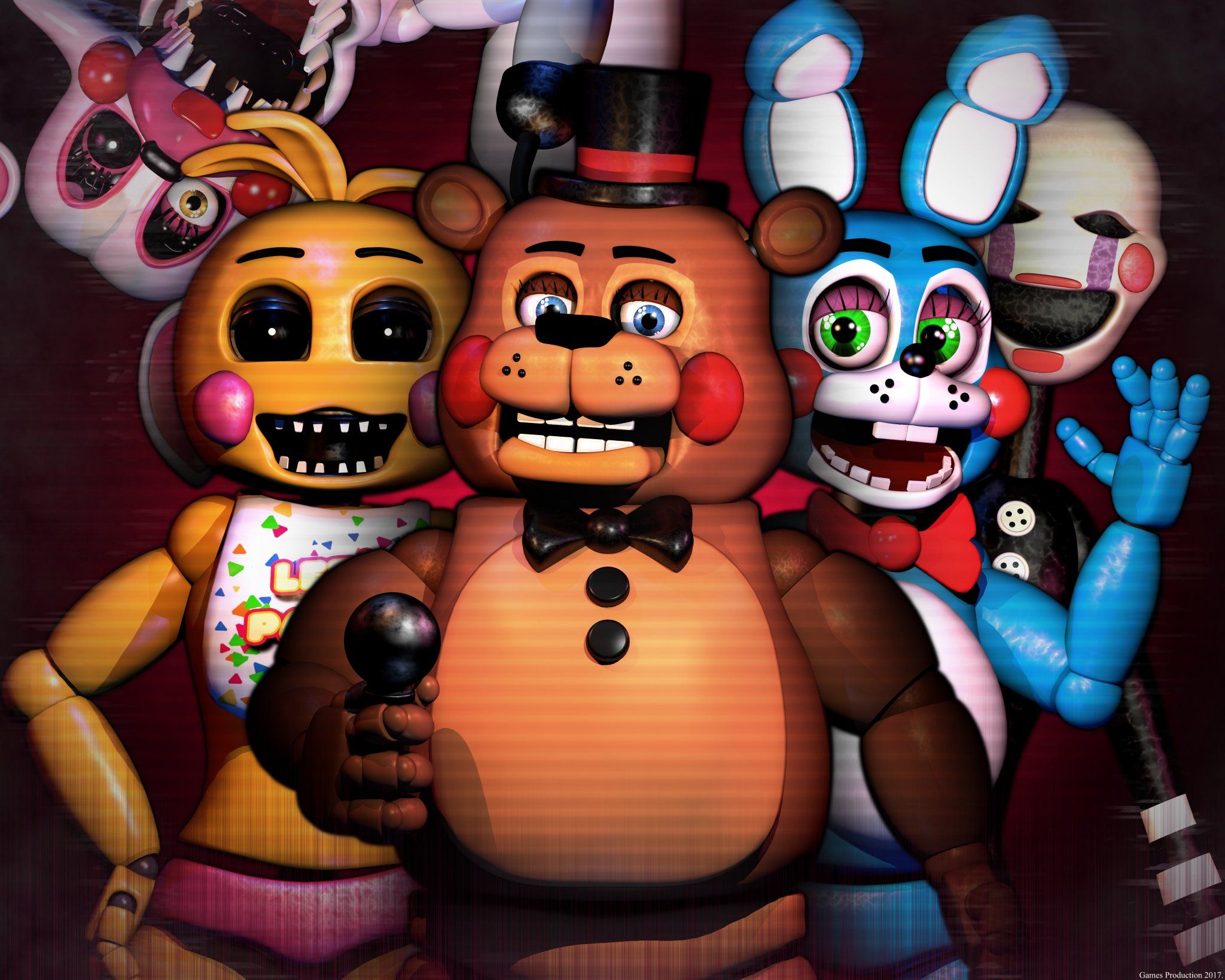 Top 10 Five Nights at Freddy's animatronics by skullofmyenemies on