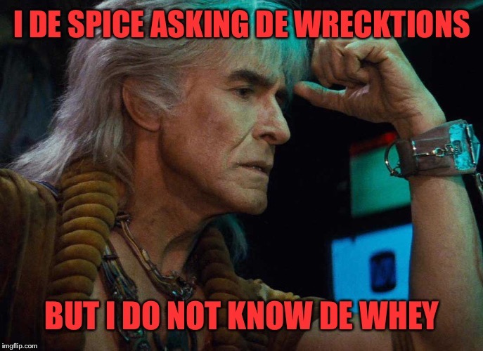 Even genetically superior men cannot do this... | . | image tagged in khan de whey,star trek kirk khan | made w/ Imgflip meme maker