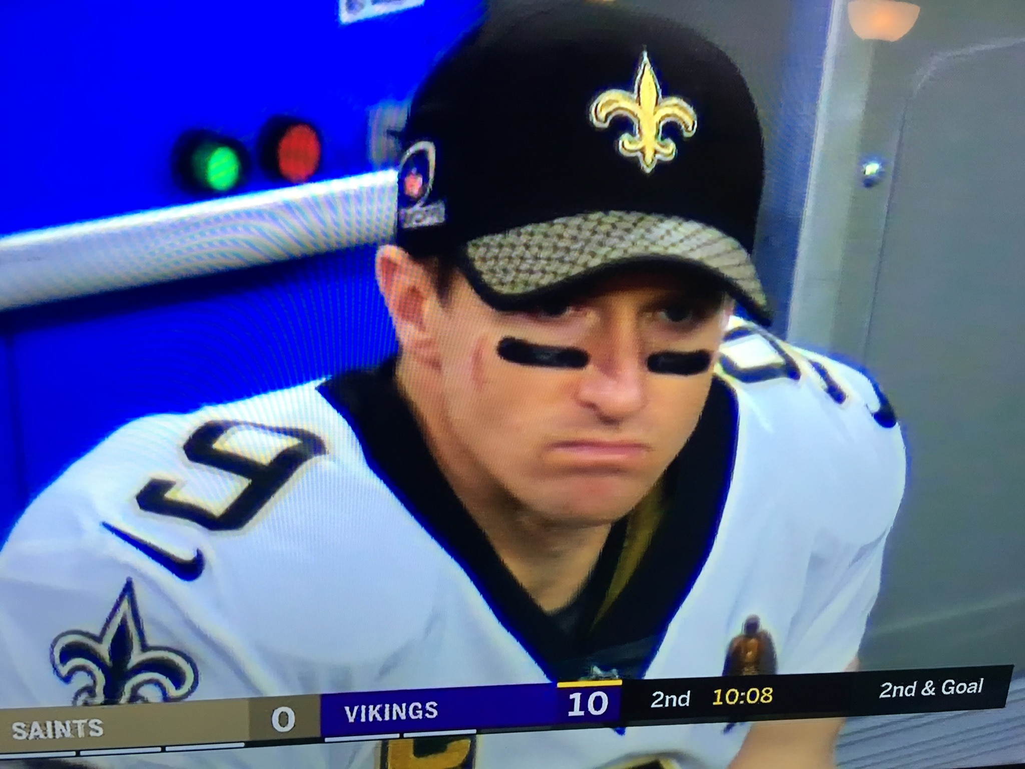 High Quality Sad Drew Brees Blank Meme Template