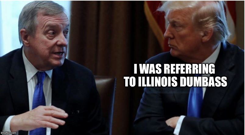 dick durbin  | I WAS REFERRING TO ILLINOIS DUMBASS | image tagged in dick durbin | made w/ Imgflip meme maker