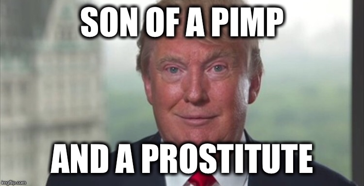 SON OF A PIMP; AND A PROSTITUTE | image tagged in memes,bloodlines,gop,white supremacy,republicans,trump | made w/ Imgflip meme maker