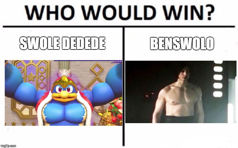 Who Would Win? Meme | SWOLE DEDEDE; BENSWOLO | image tagged in memes,who would win | made w/ Imgflip meme maker