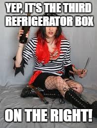 YEP, IT'S THE THIRD REFRIGERATOR BOX ON THE RIGHT! | made w/ Imgflip meme maker
