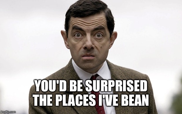 A groaner  | YOU'D BE SURPRISED THE PLACES I'VE BEAN | image tagged in memes | made w/ Imgflip meme maker