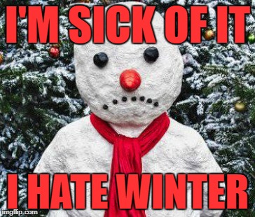 I'M SICK OF IT I HATE WINTER | made w/ Imgflip meme maker