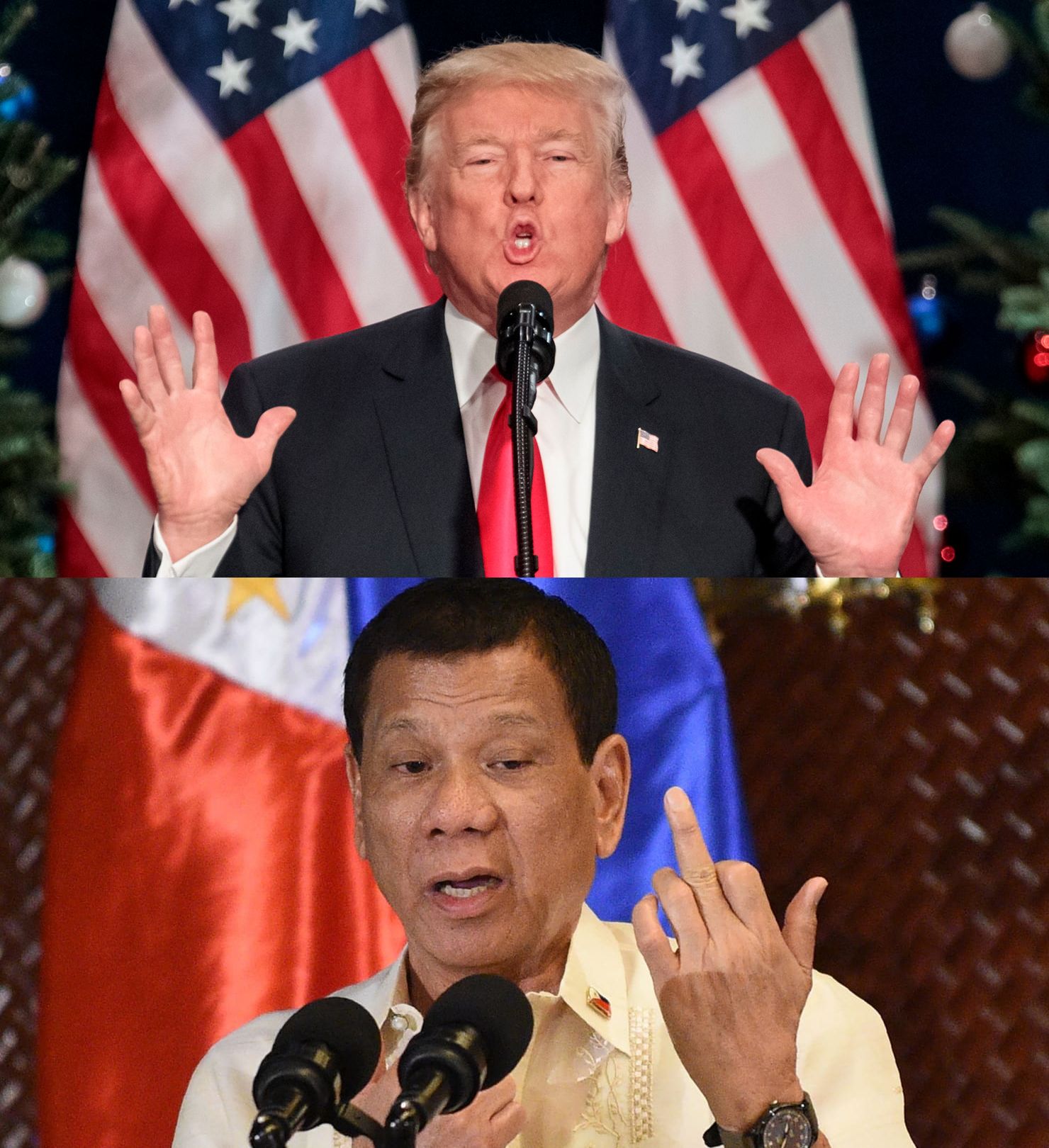 Trump Versus Duterte 2 Blank Meme Template