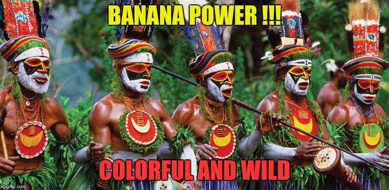 Banana Liberation Front | BANANA POWER !!! COLORFUL AND WILD | image tagged in banana | made w/ Imgflip meme maker