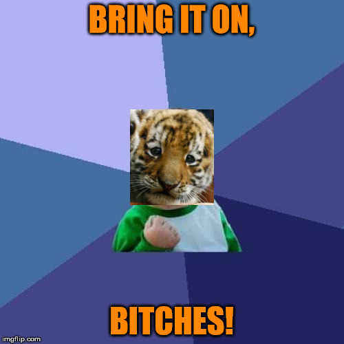 Success Kid Meme | BRING IT ON, B**CHES! | image tagged in memes,success kid | made w/ Imgflip meme maker