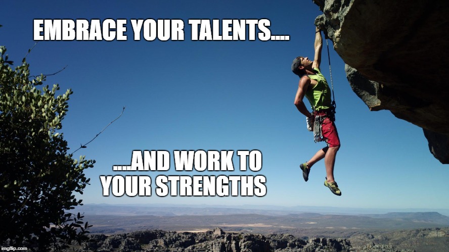 Strength and growth come only through continuous effort and stru | EMBRACE YOUR TALENTS.... ....AND WORK TO YOUR STRENGTHS | image tagged in strength and growth come only through continuous effort and stru | made w/ Imgflip meme maker