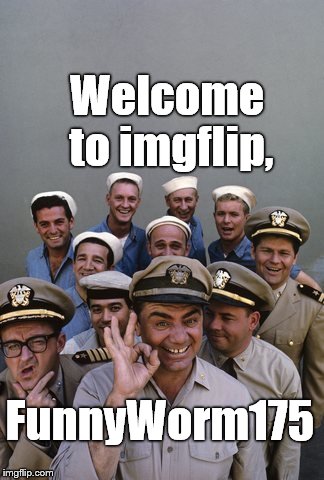 McHale's Navy | Welcome to imgflip, FunnyWorm175 | image tagged in mchale's navy | made w/ Imgflip meme maker
